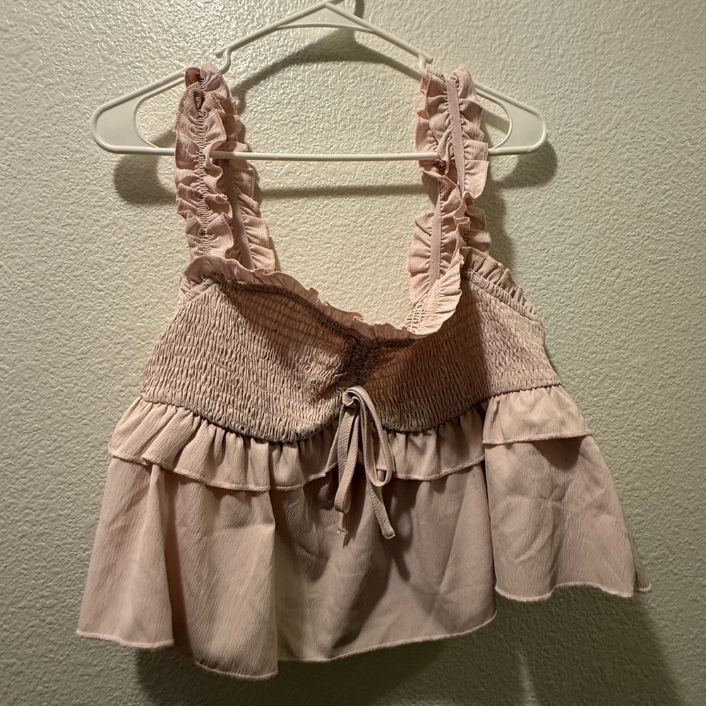 Ruffled Pink Cami Top